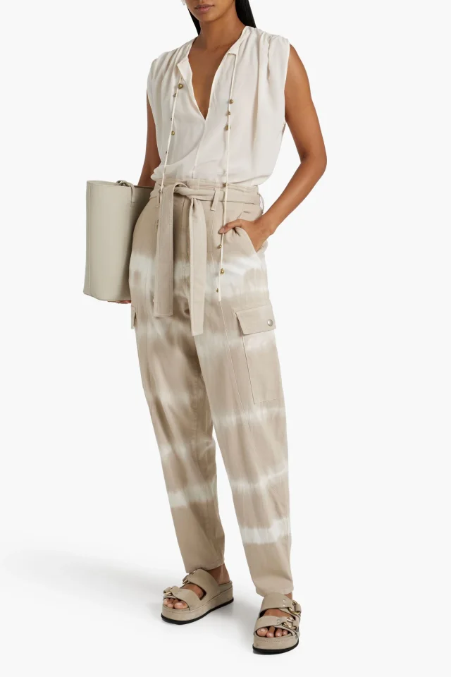 Stella McCartney Belted Tie-Dyed Tapered Jeans, photo 2 of 4 from THE OUTNET