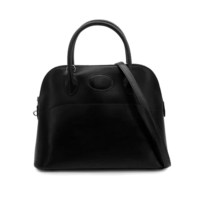 Hermès Bolide 31 Black Boxcalf Hand Shoulder Bag 2003 Square G Palladium Hardware in Black from Luxury Promise