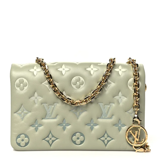 Louis Vuitton Lambskin Embossed Monogram Pochette Coussin - Green in Green Lambskin from H&T