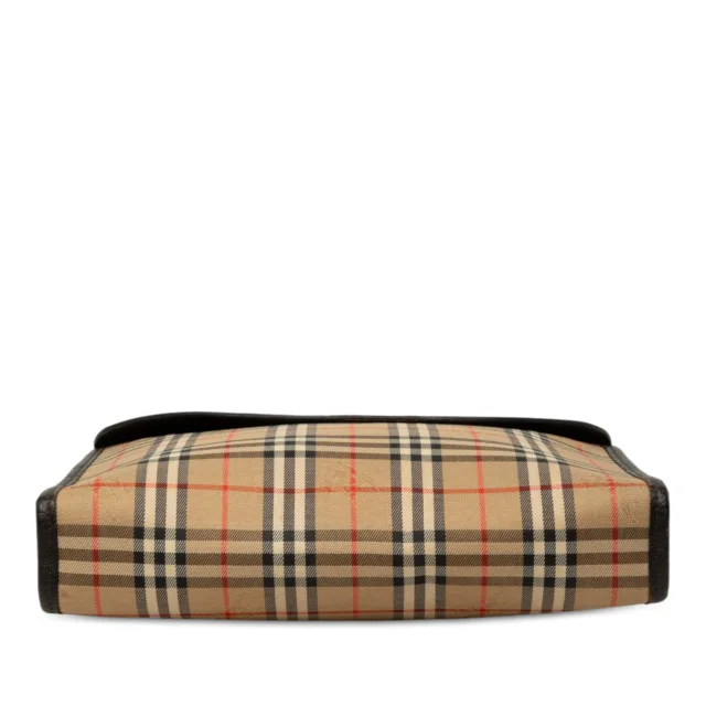 Beige Burberry Haymarket Check Canvas Clutch in Beige Canvas from Designer Revival, photo 3 of 10