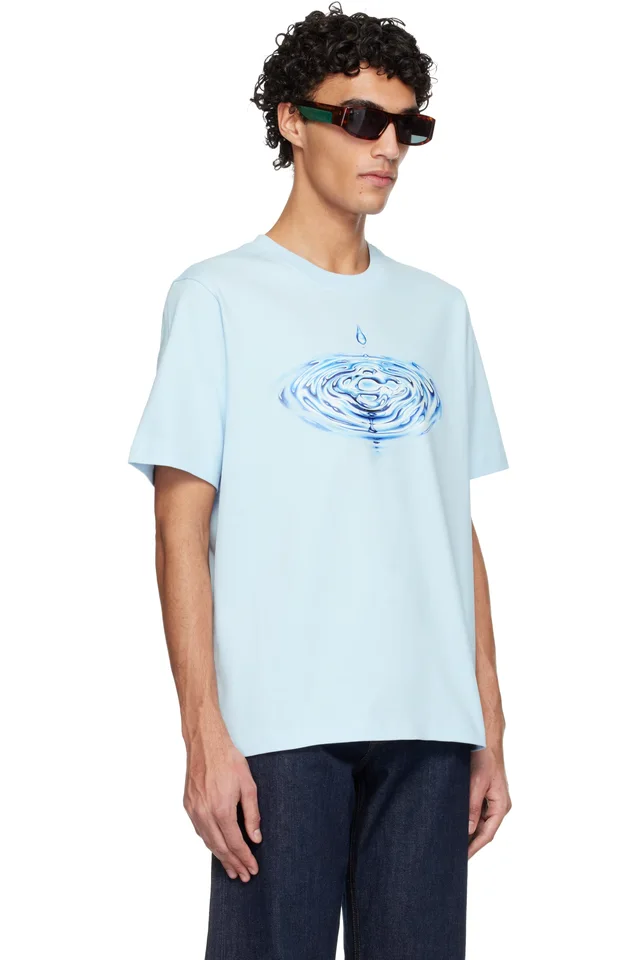 Casablanca Blue Drip Logo Short Sleeve T‑shirt, photo 2 of 4 from SSENSE