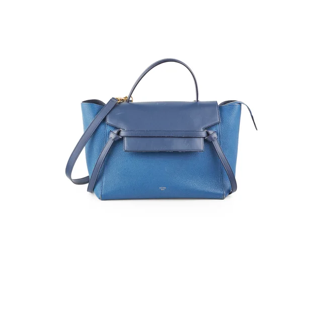 Celine Mini Belt Bag Blue in Blue Leather from The Purse Affair