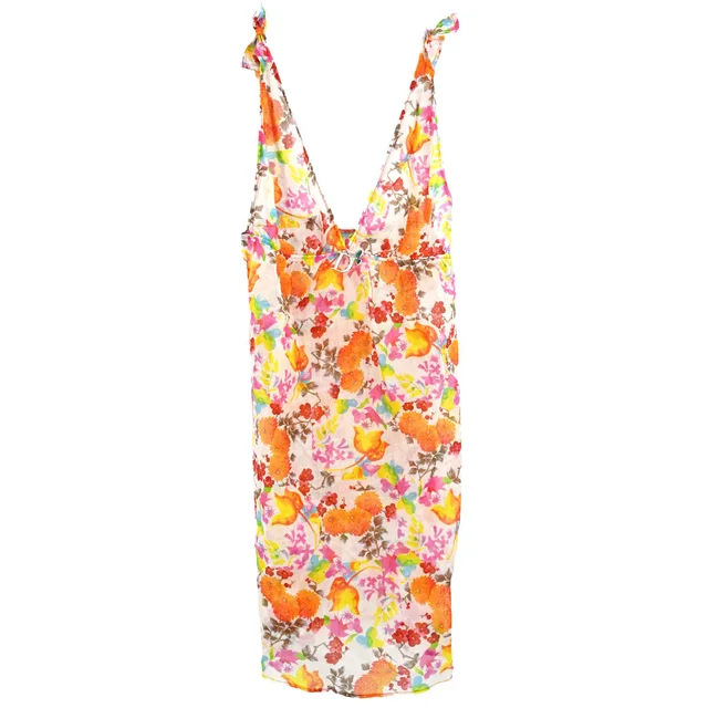 Dior Sleeveless Top Sheer Floral Print White #36 in White from AMORE Vintage Tokyo