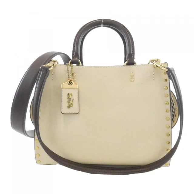 Coach コーチ CC380 バッグ in BEIGE+BORDEAUX(ベージュ+ボルドー) / GOLD(ゴールド)金具 from KOMEHYO