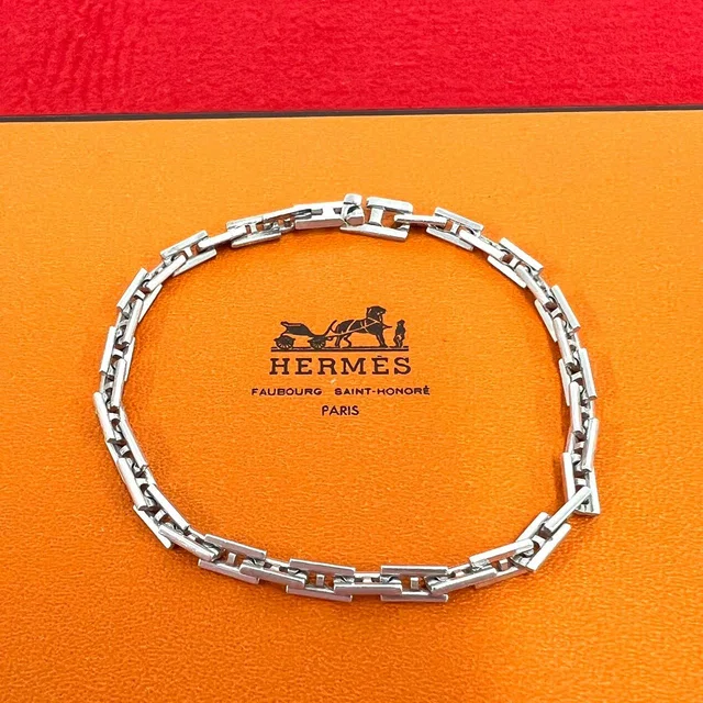 Hermès Vintage Hercules MM Bracelet 925 Sterling Silver in Silver from The Reluxe