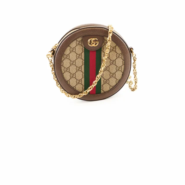 Gucci Ophidia Round Mini Bag in Canvas from The Purse Affair
