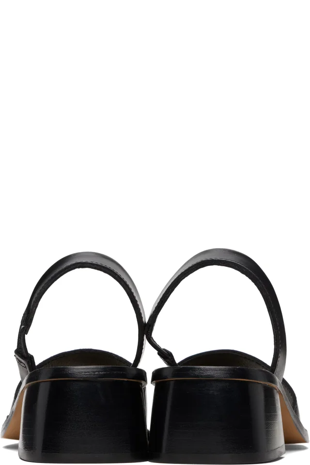 HEREU Black Altet Heeled Sandals, photo 2 of 5 from SSENSE