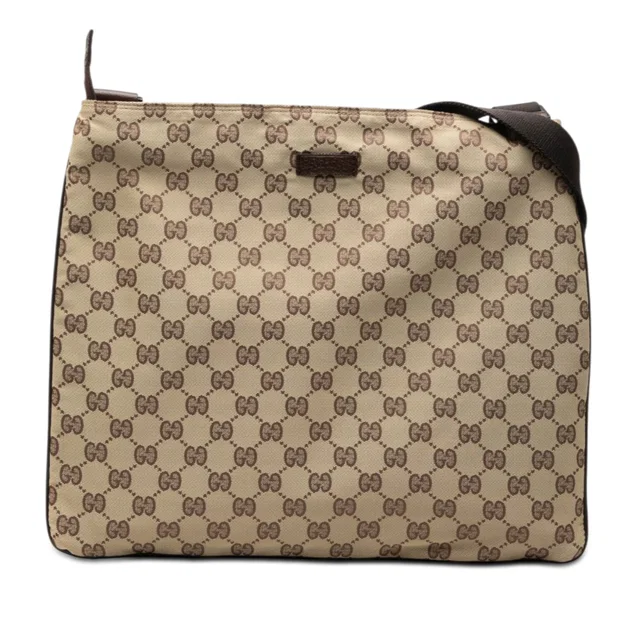 Beige Gucci GG Canvas Crossbody in Beige Canvas from Designer Revival