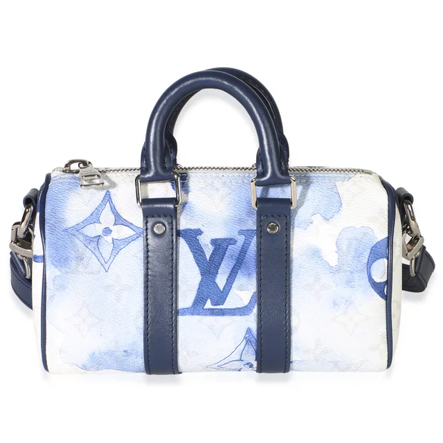Louis Vuitton Blue Monogram Watercolor Keepall XS in Blue Coated canvas from myGemma