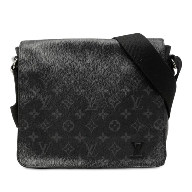 Black Louis Vuitton Monogram Eclipse District PM Crossbody Bag in Black Coated canvas from Designer Revival