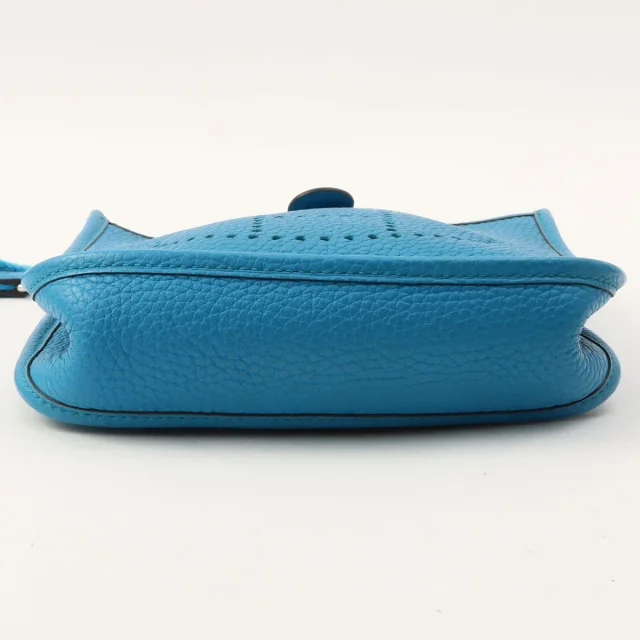 Hermès Evelyne TPM, 2017, Bleu Zanzibar in Blue Clemence leather from VINTAGE QOO TOKYO, photo 11 of 15