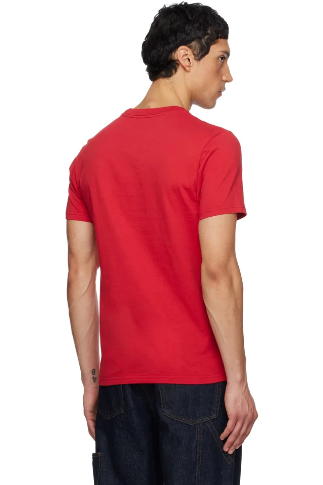 Red Kenzo Paris 'Boke Flower' Embroidered T-shirt, photo 3 of 4 from SSENSE
