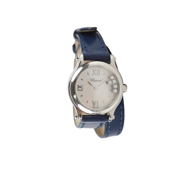 Chopard Happy Sport Watch 25mm Navy in Navy from The Purse Affair