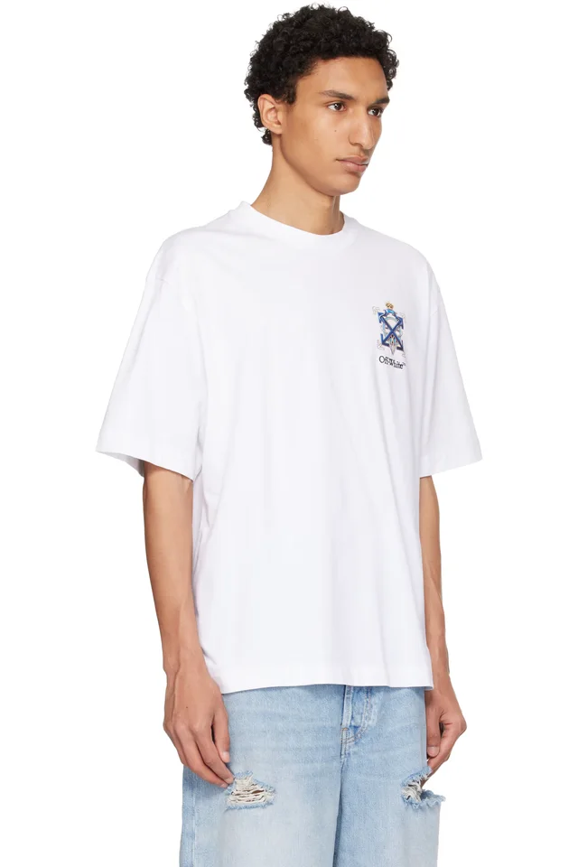Off-White White Jewel Arrow Skate T-shirt, photo 2 of 4 from SSENSE