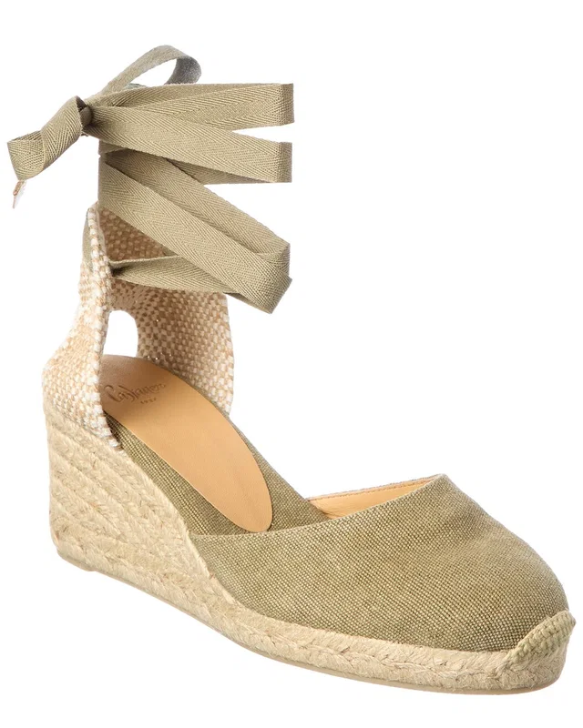 Castañer Carina Canvas Wedge Sandal, image 1 of 1 from Gilt