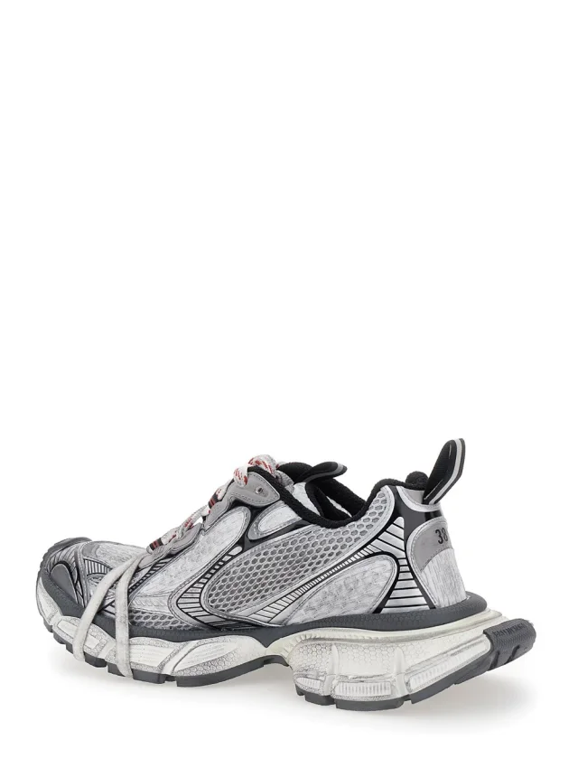 BALENCIAGA Sneakers '3XL' with Logo on the Toe in Metallic Tech Fabric Mix for Women in Grey 55% Polyurethane 45% Polyester, photo 5 of 8 from Gaudenzi Boutique