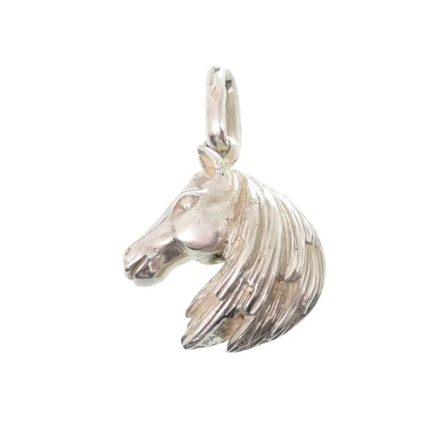 Hermès Cheval Horse Charm Pendant Silver in Silver from The Reluxe