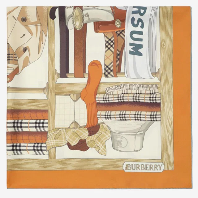 Burberry Silk Twill Print Scarf — Multicolor Scarfs in Multicolor Silk from HEWI