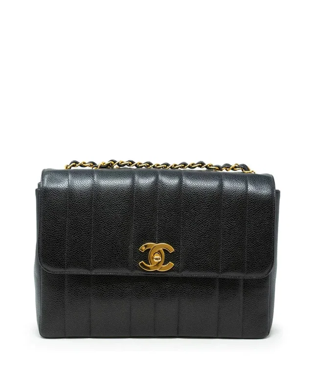 Chanel Mademoiselle Classic Single Flap Black Caviar GHW in Black Caviar leather from Luxury Promise