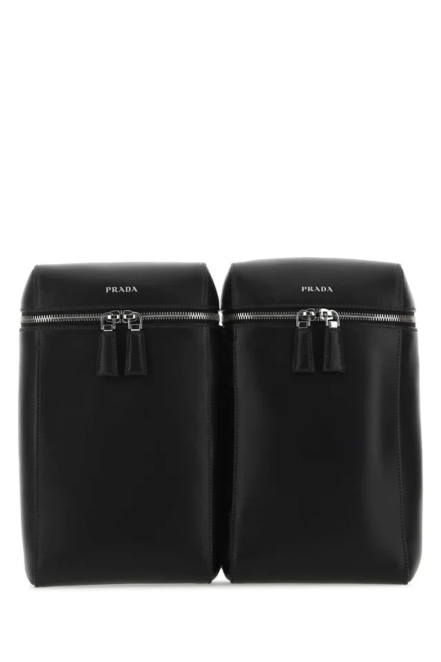 Prada Backpack — Black Hand Bags in Black Calfskin from HEWI