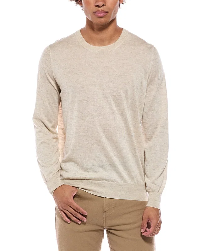 Brunello Cucinelli Cashmere, Silk & Linen-Blend Crewneck Sweater, image 1 of 1 from Gilt
