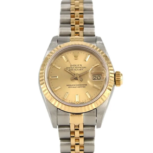 Rolex Datejust Stainless Steel Yellow Gold Automatic Watch in Yellow from The Reluxe
