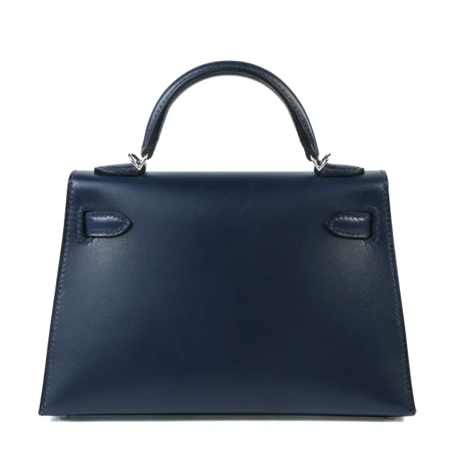 Hermès Mini Kelly II Cloute Studded Bleu Abysse (7K) in Blue Box leather from Ginza Xiaoma, photo 2 of 4