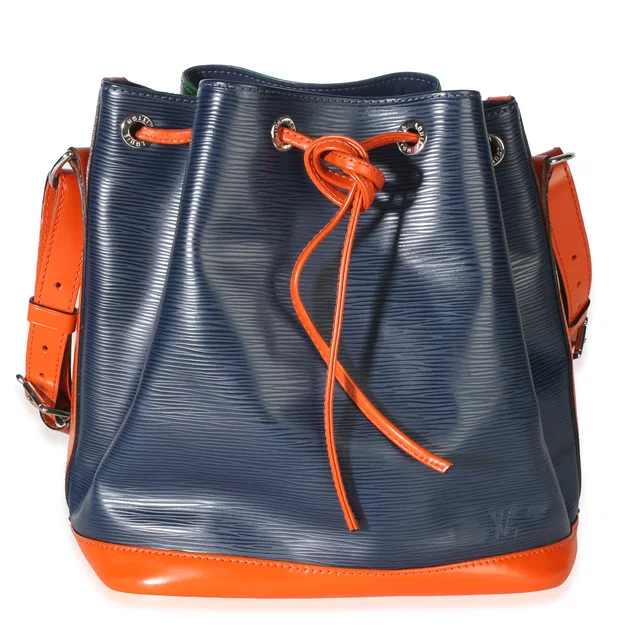Louis Vuitton Blue Orange Epi Petit Noe NM in Blue Coated canvas from myGemma