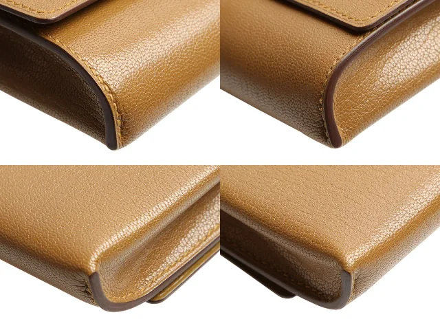 Hermès Bronze Doré Chèvre Chaîne d’Ancre To Go Wallet in Gold Goatskin from Ann's Fabulous Finds, photo 8 of 10