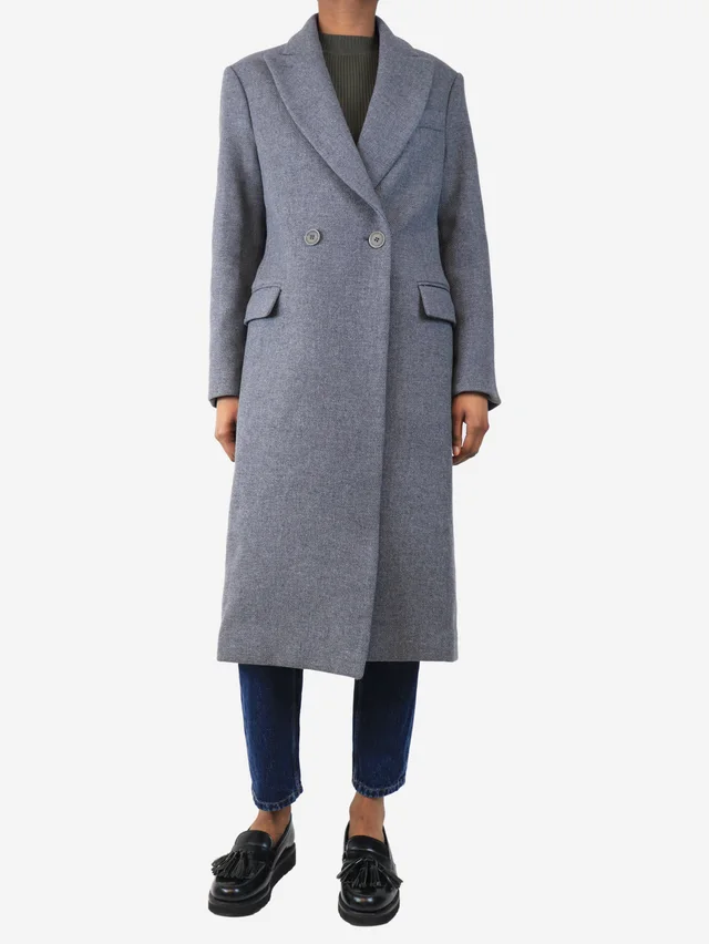 Stella McCartney Grey thick wool coat - size UK 2 in Grey Wool from Sign of the Times