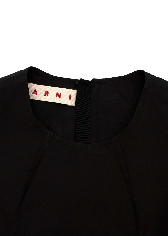 Marni Brown Sleeveless Cotton Poplin Dress in Brown from HEWI, photo 2 of 2