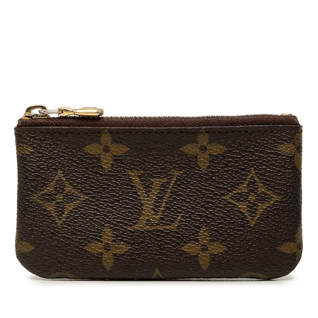 Brown Louis Vuitton Monogram Key Pouch in Brown Coated canvas from Designer Revival