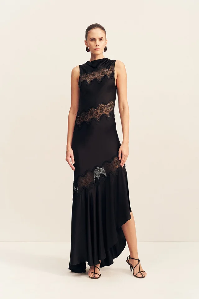 Shona Joy SIMONA ASYMMETRICAL PANELLED MAXI DRESS - BLACK from Shona Joy, photo 1 of 1
