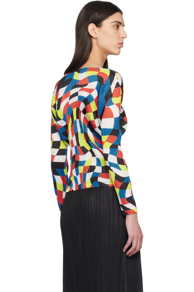 PLEATS PLEASE ISSEY MIYAKE Multicolor Dancing Square Top, photo 3 of 4 from SSENSE
