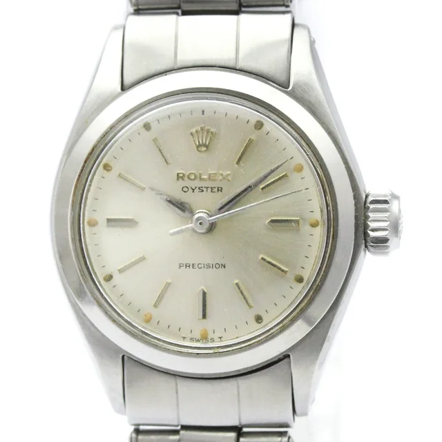 Rolex Oyster Precision 6410 Steel Hand-Winding Ladies Watch Vintage in Silver from Elady