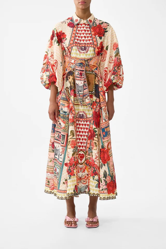 Camilla eBoutique WAIST TIE SHIRT DRESS WITH BUBBLE SLEEVE HIGH CLASS HOOKAH from CAMILLA, photo 1 of 1