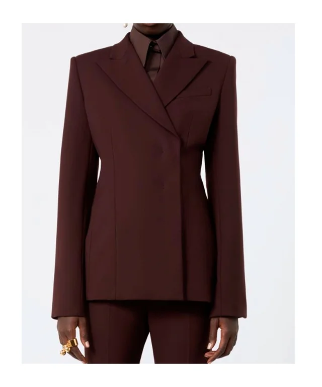 Sportmax Stretch wool tailored jacket - Plum, photo 3 of 6 from SENSER