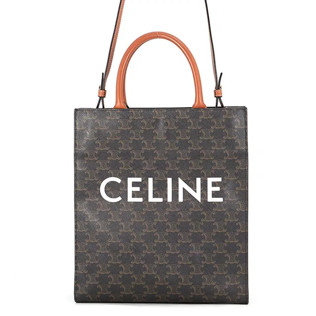 Celine Handbag Triomphe Small Vertical Cabas Leather 2-Way in Leather from The Reluxe