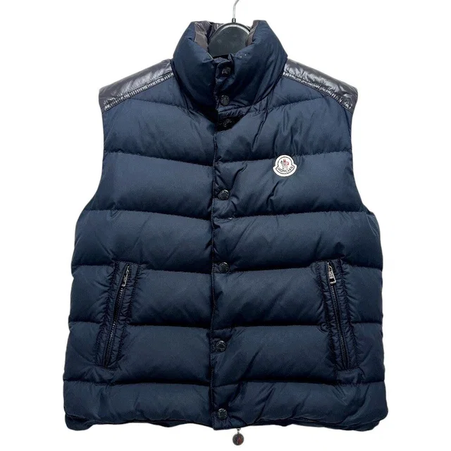 Moncler Vest Patch Nylon Black in Black Nylon from The Reluxe