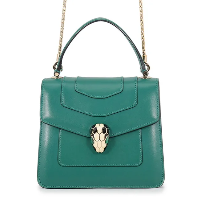 Bvlgari Handbag Serpenti Forever Top Handle Calf Leather 2-Way in Calfskin from The Reluxe