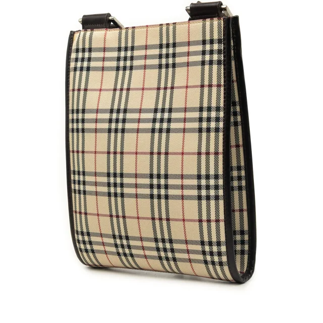 Beige Burberry House Check Canvas Crossbody in Beige Canvas from Designer Revival, photo 2 of 6