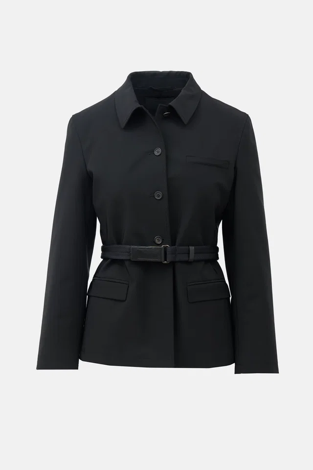 Prada 1999 Nylon Belted Jacket in Nylon from VSP Consignment