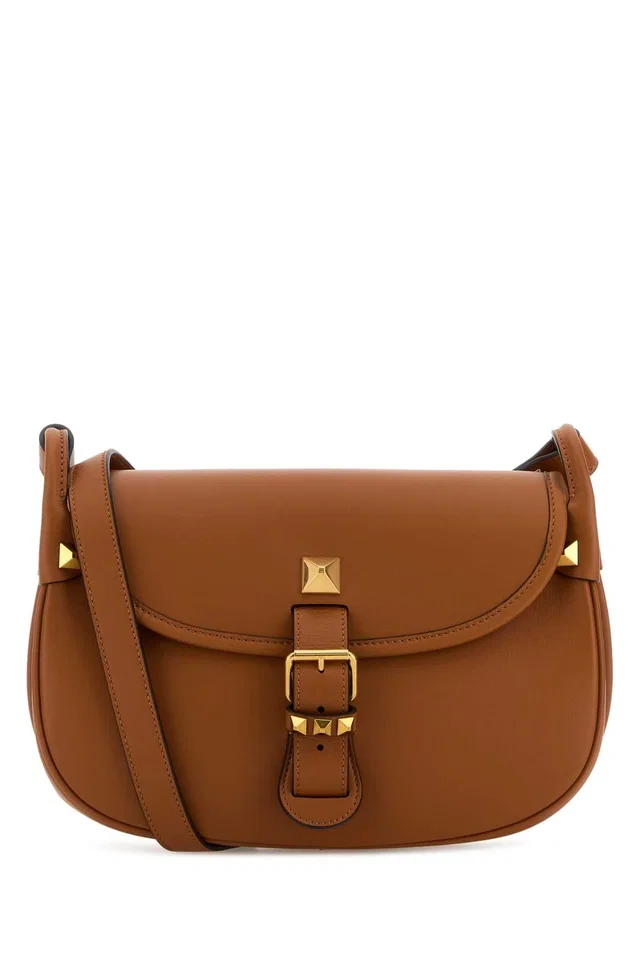 Valentino Garavani Flaneuse Crossbody Bag — Brown Calf Leather - Bos Taurus in Brown Calfskin from HEWI