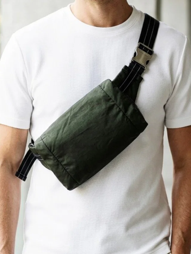Bottega Veneta Mesh Detail Khaki Nylon Belt Bag Authentic in black|green Nylon from Poshmark