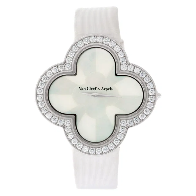 Unused Van Cleef & Arpels Alhambra Talisman 40mm HH45895 in White Gold from Gray And Sons