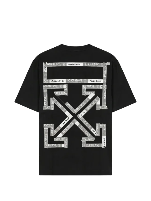 Off-White logo-embroidered cotton T-shirt, photo 2 of 2 from FARFETCH