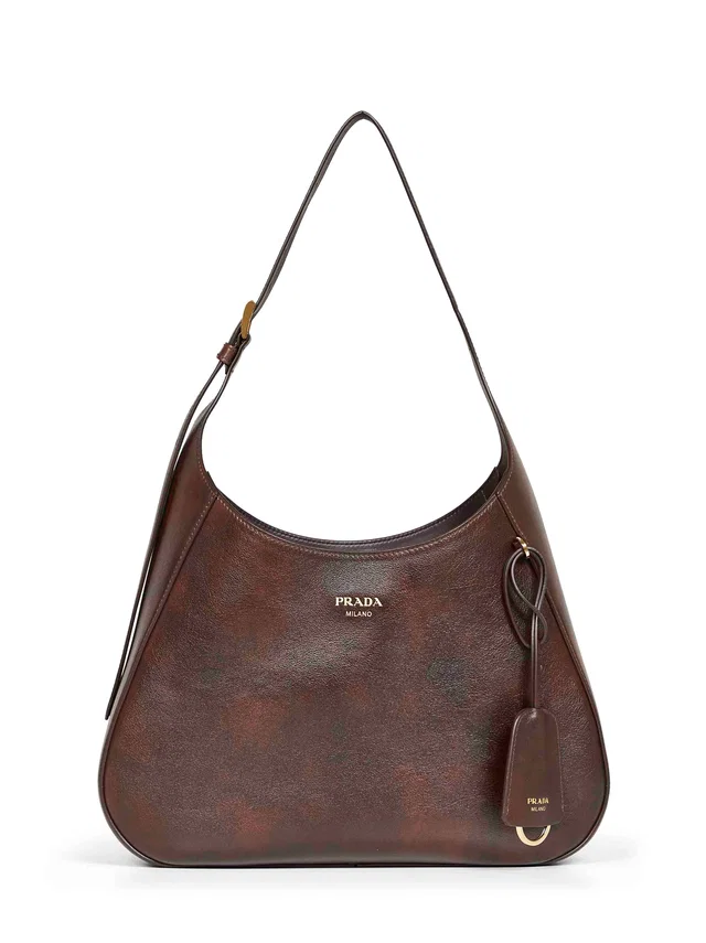 Prada Shoulder Bag — Brown Calf Leather in Brown Calfskin from HEWI