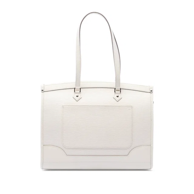 White Louis Vuitton Epi Madeleine GM Shoulder Bag in White Leather from Designer Revival
