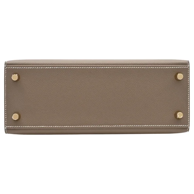 Hermès 2021 Kelly 25 Etoupe in Taupe Epsom leather from VINTAGE QOO TOKYO, photo 5 of 10