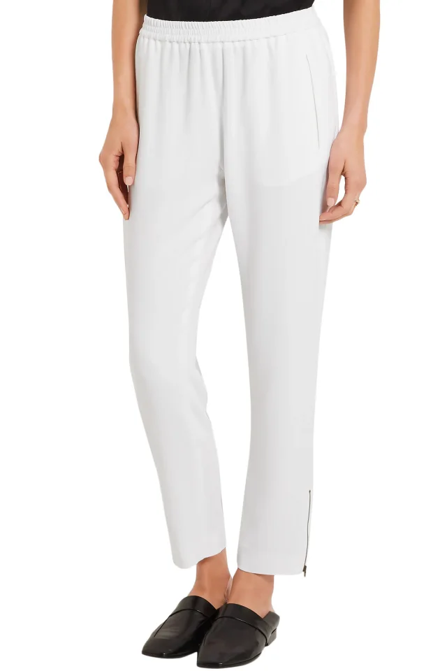 Stella McCartney Tamara Cropped Crepe Tapered Pants in White, photo 3 of 5 from THE OUTNET